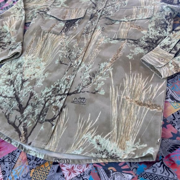 vintage MONTANA CAMO Prairie Ghost Camouflage Shirt Mens SMALL - Picture 2 of 8